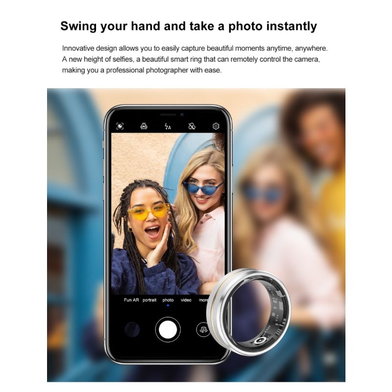 Multi-functional Smart Ring Wearable Technology with Heart Rate and Sleep Quality Tracking Stylish Accessory