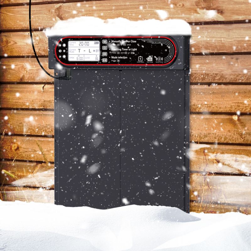 Solar Auto Chicken Coop Door with Timer Light Sensor USB Charging for Eco-friendly Poultry Management