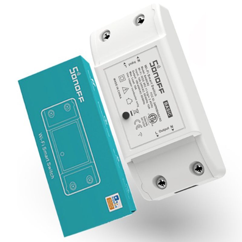 SONOFF Basic R2 Wifi Switch Module with Voice Control for Smart Home Lighting Compatible with Alexa and Google