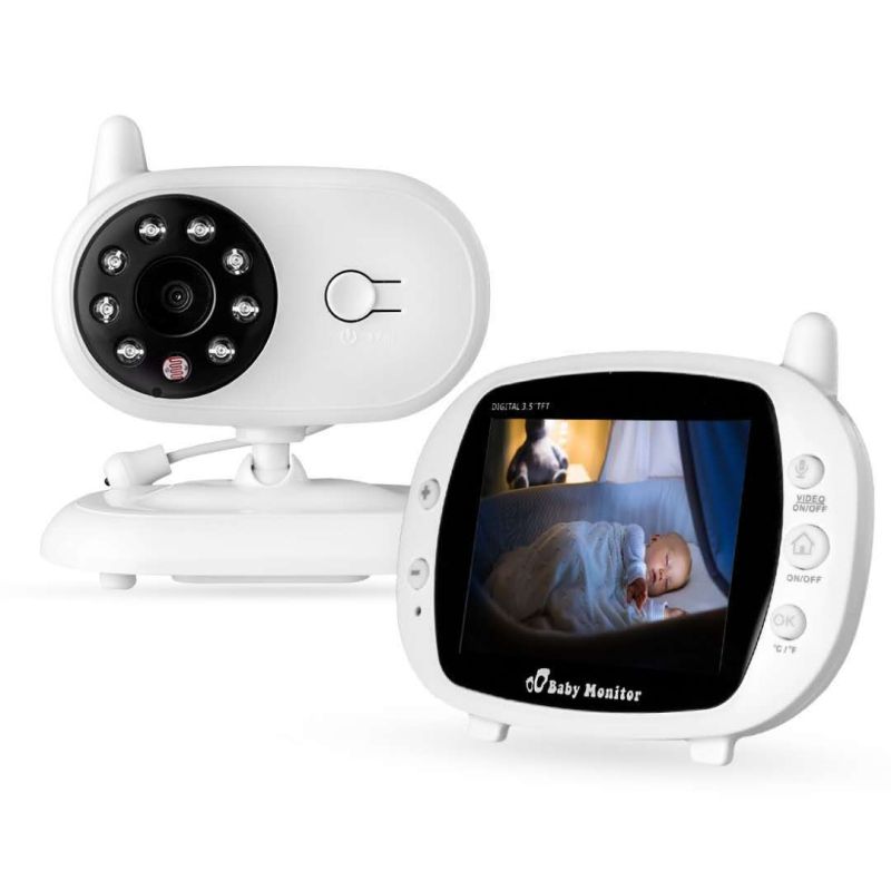 SP850 Wireless Video Baby Monitor 3.5 Inches LCD Night Vision 2 Way Audio Secure Connection for Child Safety
