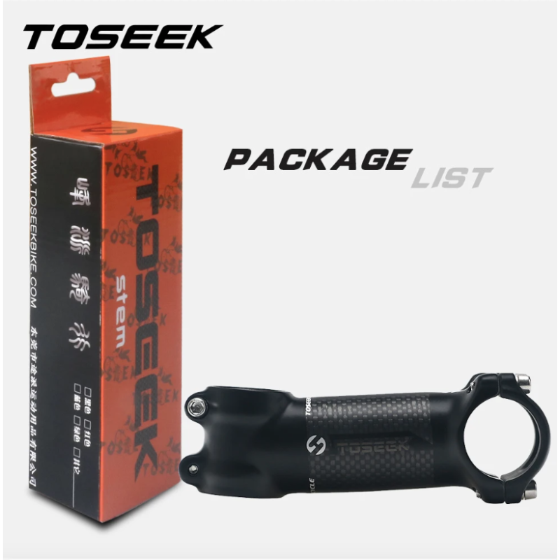 TOSEEK MTB Handlebar Stem 28.6mm Adjustable Angle Lightweight Aluminum Carbon for Cycling Enthusiasts
