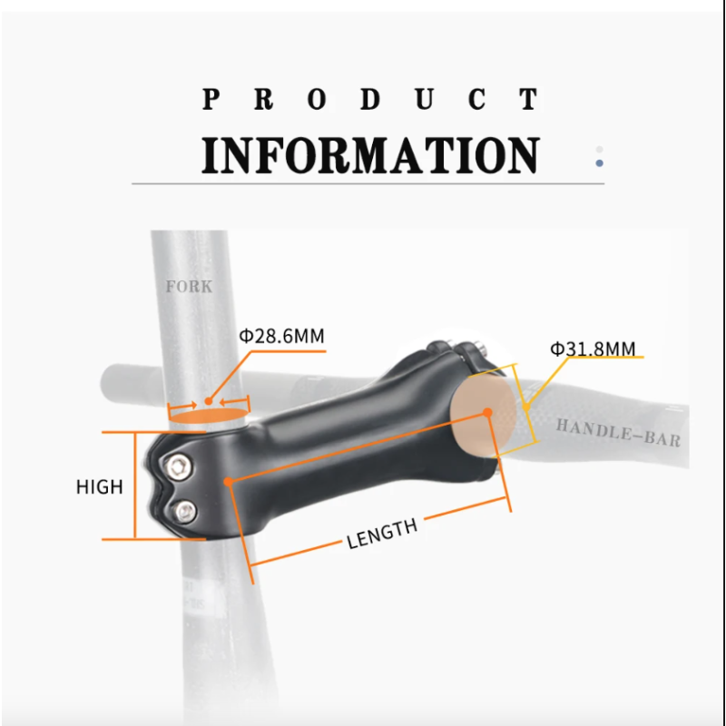 TOSEEK MTB Handlebar Stem 28.6mm Adjustable Angle Lightweight Aluminum Carbon for Cycling Enthusiasts