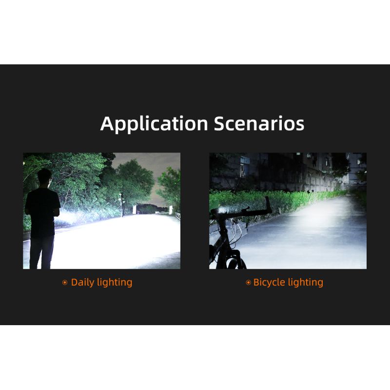 SUPERFIRE BL12 20W Double Lamp Bicycle Front Light Set USB Rechargeable 4800mAh LED Headlight Outdoor Camping Hiking Bike Lamp