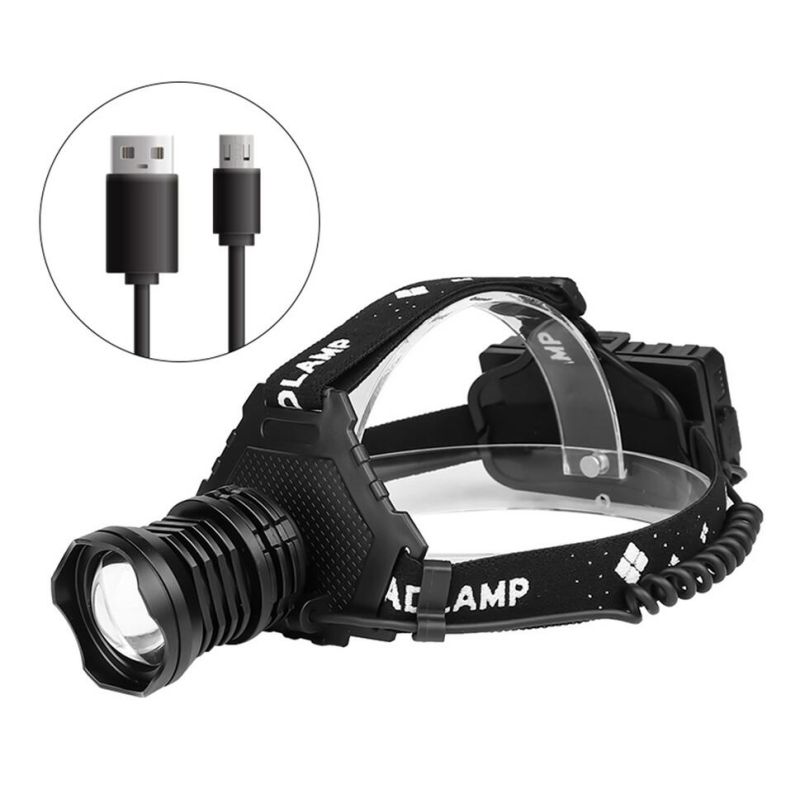 Mais poderoso XHP70 LED Headlamp 8000LM cabeça lâmpada USB recarregável farol impermeável zoom luz de pesca use 18650 bateria