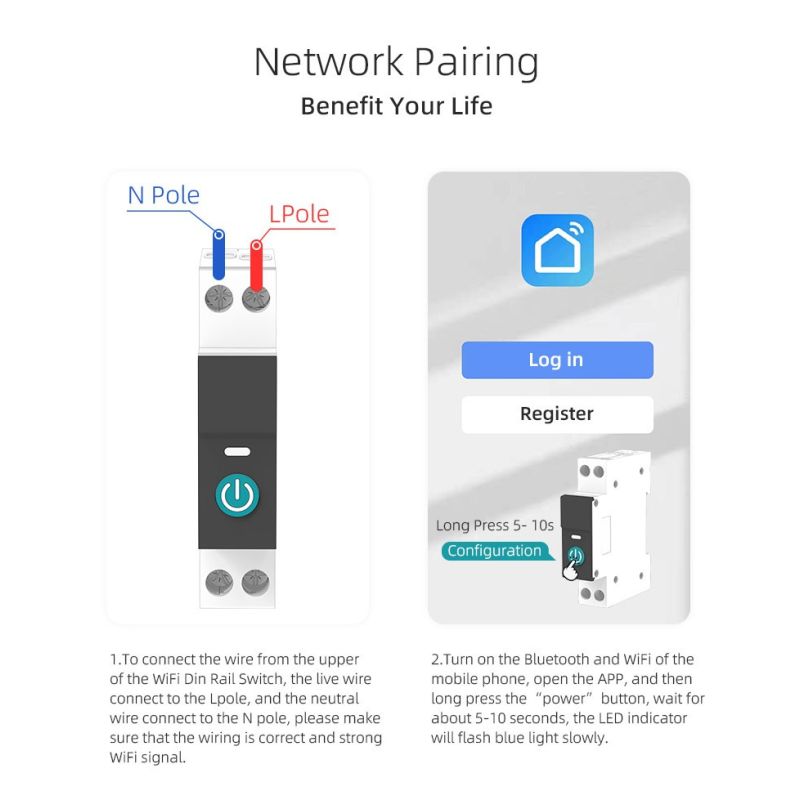 TUYA WIFI Smart Circuit Breaker for Smart Home wireless Remote Control Switch by APP TONGOU