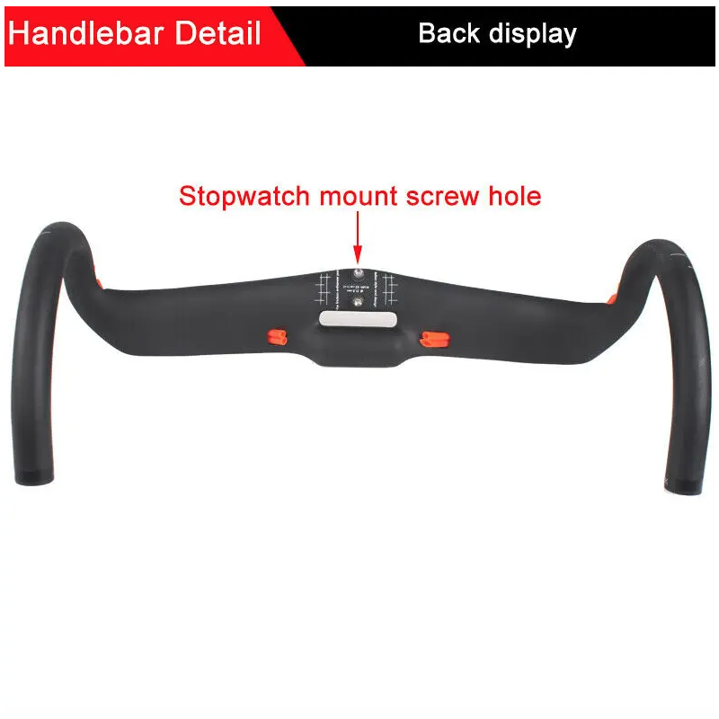 TOSEEK Full Carbon Handlebar 31.8mm Lightweight Aerodynamic Road Handlebar with Customizable Lengths