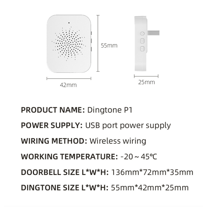 U9 Wireless Video Doorbell Video Intercom Surveillance Camera WIFI Visual Doorbell Camera Two-way Intercom