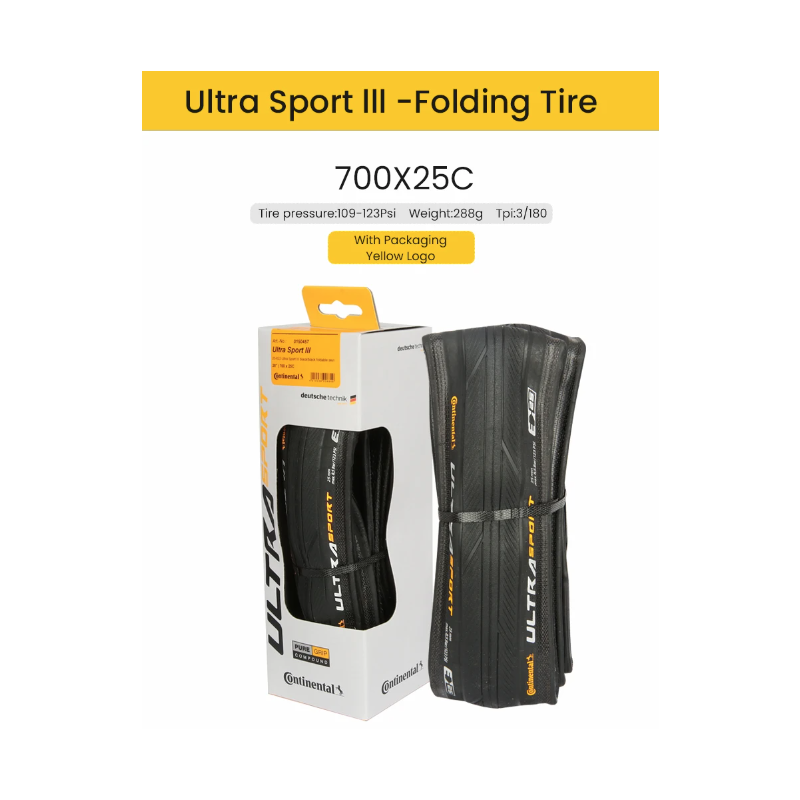 Continental ULTRA SPORT Ⅲ GRAND SPORT RACE Road Bike Tire 700x23C/25C/28C Lightweight Durable Anti-Puncture