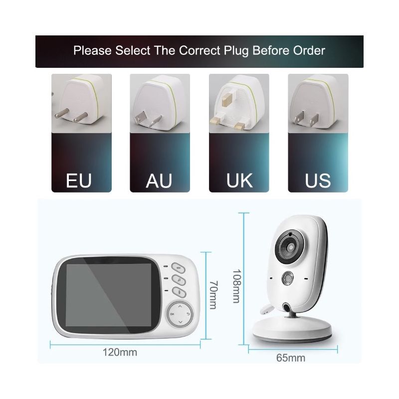 VB603 Video Baby Monitor with Two-way Audio and Night Vision Reliable Parenting Tool for Infant Safety