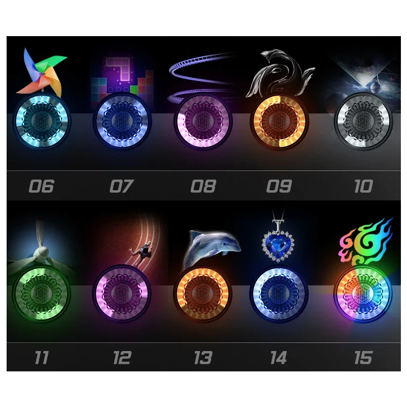 Versatile Bicycle Rear Light Smart Brake Sensor Wireless Remote Control Colorful Flash Rechargeable Light