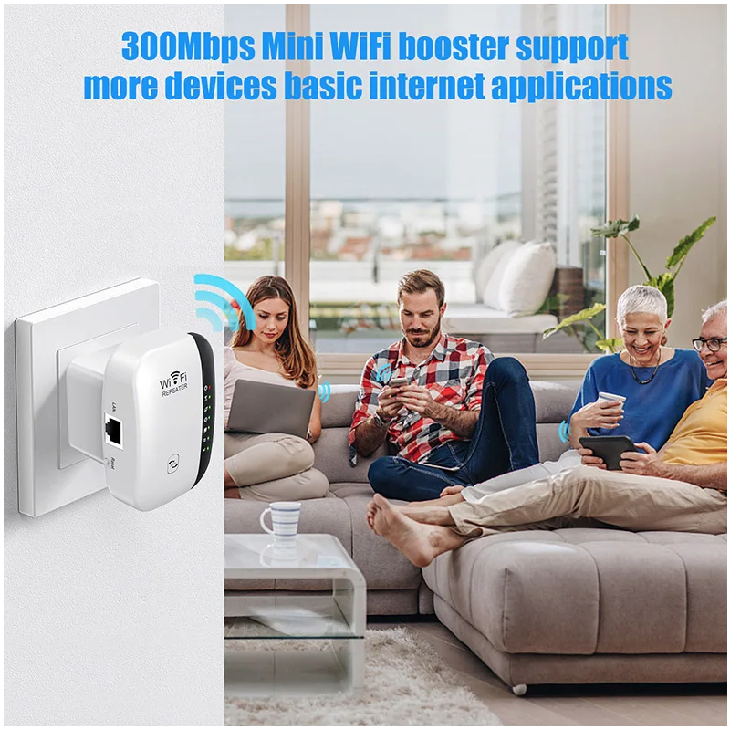 Wifi Repeater Wireless Signal Amplifier Extended Network Enhancer Home Router Through The Wall Bedroom Receive Moving