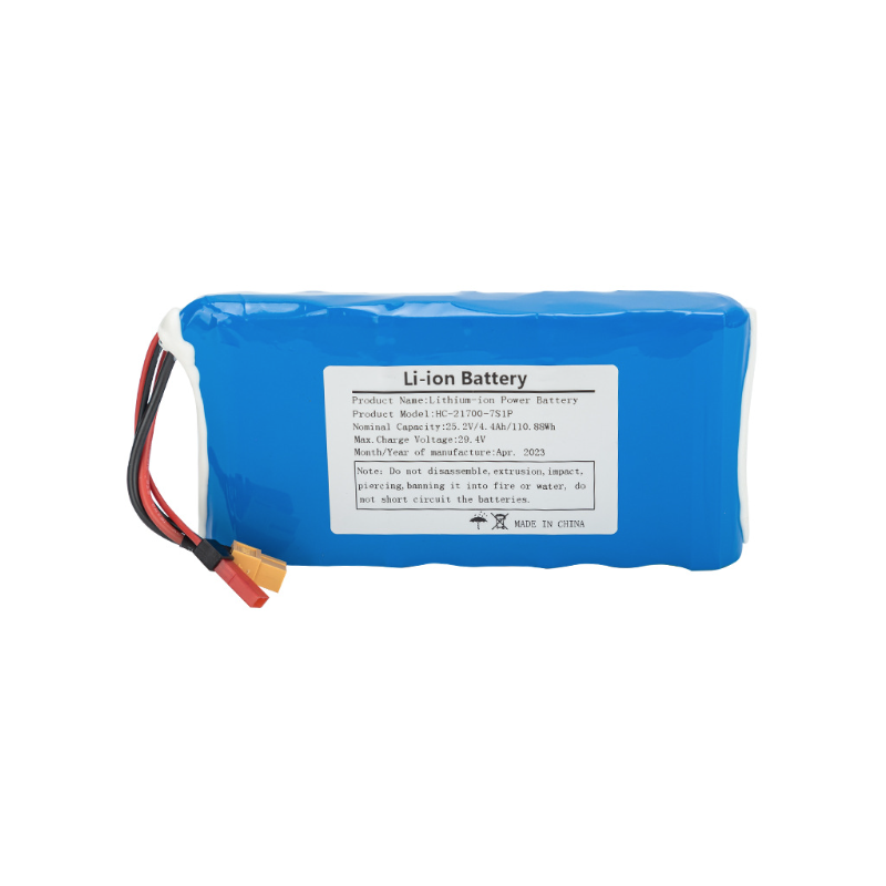 21700-7S1P-25.2V High Capacity Battery Pack Lightweight Li-Ion Skateboard Energy Solution with Robust Safety Features