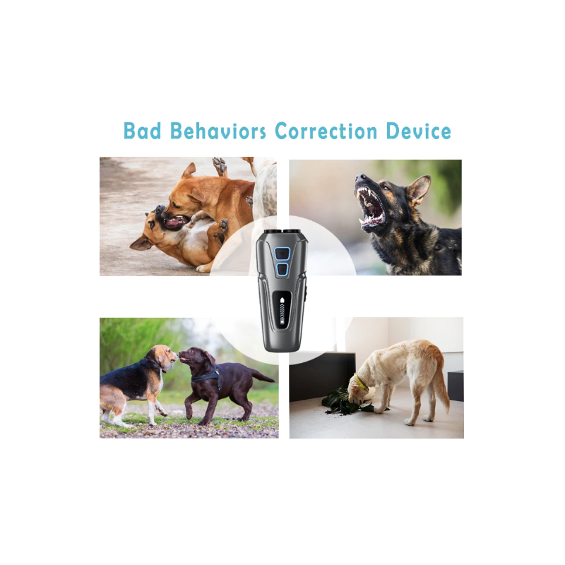 Ultrasonic Dog Repeller with LED Flashlight Portable Anti Barking Solution Humane Dog Training Device