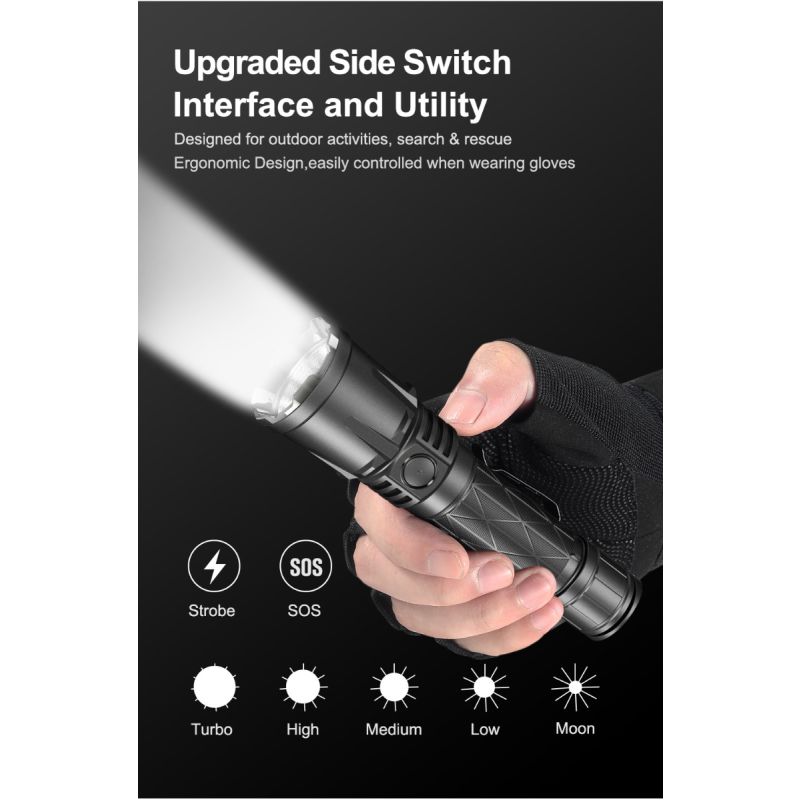 Klarus XT21X Pro XHP70.2 LED 4400 Lumens 21700 Lanterna