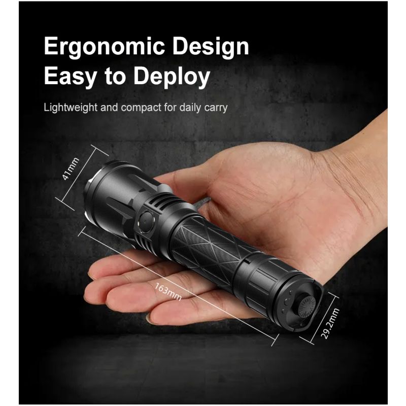 Klarus XT21X Pro XHP70.2 LED 4400 Lumens 21700 Lanterna