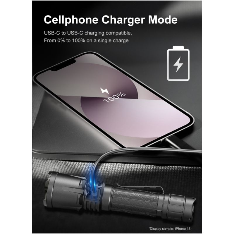 Klarus XT21X Pro XHP70.2 LED 4400 Lumens 21700 Lanterna