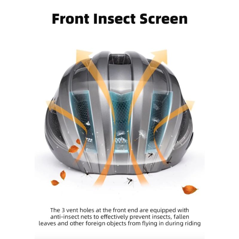 ROCKBROS Bicycle Helmet LED Rear Light Ultralight Design Rechargeable Cycling Safety Gear for Road MTB