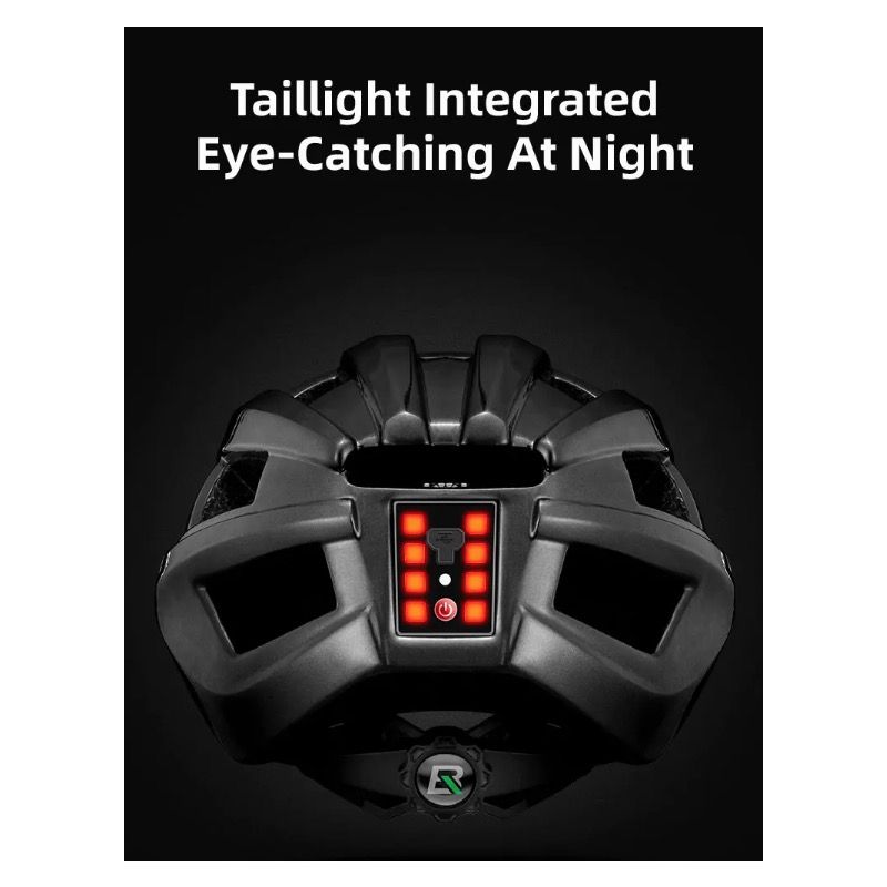 ROCKBROS Bicycle Helmet LED Rear Light Ultralight Design Rechargeable Cycling Safety Gear for Road MTB