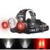 BORUIT RJ-3000 LED farol t6 luz branca e 2 x xpe r5 luz verde led farol