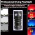 Diving Light Highlight Torch 10000 Lumens Tactical Diving Flashlight 100M Waterproof Underwater Adventure