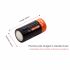 16340 650mAh 3.7V Micro USB Recarregável Li-ion Bateria