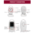 VB601 2.4G Wireless Video Monitor de bebê 2.0 polegadas Câmera de segurança de cor 2 vias Talk NightVision IR LED Monitoramento de temperatura com 8 canção de ninar