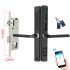 APP Waterproof Smart Fingerprint Door Lock Black Aluminum Password Card Lock Multi-Unlock Options Bluetooth