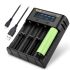 YONII D4 LCD 4 slots 18650 carregador de bateria para 18650 21700 26650 bateria de lítio AA AAA Ni-mh