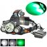 BORUIT RJ-3000 LED farol t6 luz branca e 2 x xpe r5 luz verde led farol