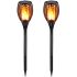 Luzes solares atualizadas, mosca impermeável Chamas Tochas Luzes Ao Ar Livre Holofotes Solar Decoração Da Paisagem Iluminação Crepúsculo para Dawn Auto On / Off Segurança Torch Light for Patio Driveway