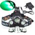 BORUIT RJ-3000 LED farol t6 luz branca e 2 x xpe r5 luz verde led farol