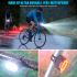 Lâmpada USB recarregável para bicicleta à prova d'água branca frontal para bicicleta / luz traseira vermelha para bicicleta