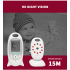 VB601 2.4G Wireless Video Monitor de bebê 2.0 polegadas Câmera de segurança de cor 2 vias Talk NightVision IR LED Monitoramento de temperatura com 8 canção de ninar