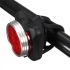 USB recarregável bicicleta luz HJ-030 3 LED 4 modos impermeável branco / vermelho bicicleta