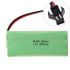 Eco-Friendly 7.2V AA 1800mAh Ni-MH SM Plug Rechargeable Battery Pack for Toy Cars Gadget Battery