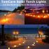 Luzes solares atualizadas, mosca impermeável Chamas Tochas Luzes Ao Ar Livre Holofotes Solar Decoração Da Paisagem Iluminação Crepúsculo para Dawn Auto On / Off Segurança Torch Light for Patio Driveway