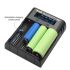 YONII D4 LCD 4 slots 18650 carregador de bateria para 18650 21700 26650 bateria de lítio AA AAA Ni-mh
