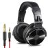 Oneodio Pro-10 Fone de ouvido profissional Studio Pro DJ com fio com microfone na orelha monitor HiFi fone de ouvido fone de ouvido para telefone PC-Preto