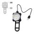 USB recarregável bicicleta luz HJ-030 3 LED 4 modos impermeável branco / vermelho bicicleta