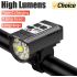 Bicycle Headlight 9 LED Bike Front Light Type-C Rechargeable Bike Lamp Waterproof Cycling light