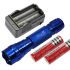 Multi Color Select Ultrafire 501B U2 1300 Lumens 5 Modos LED Lanterna  2 * 18650 Bateria  Carregador
