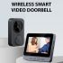 M12 Wireless Video Doorbell with 4.3 inch IPS Screen IR Night Vision for Enhanced Residential Safety