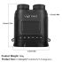 DT29 Night Vision Binoculars 850nm Infrared 1080P HD 8X Digital Zoom for Outdoor Wildlife Observation