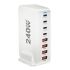 240W Desktop GaN Charger 8-port USB Type C PD Fast Charge Mobile Charger Smart Technology Multi-Device Hub