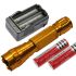 Multi Color Select Ultrafire 501B U2 1300 Lumens 5 Modos LED Lanterna  2 * 18650 Bateria  Carregador