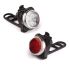 USB recarregável bicicleta luz HJ-030 3 LED 4 modos impermeável branco / vermelho bicicleta