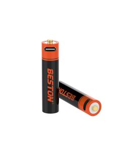 Bateria de lítio Beston AA 1,5 V 3500 mWh 14500 baterias de íon de lítio recarregáveis USB (1 par)