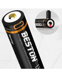 BESTON 18650 3,7 V 3500 mAh bateria de lítio recarregável Micro USB