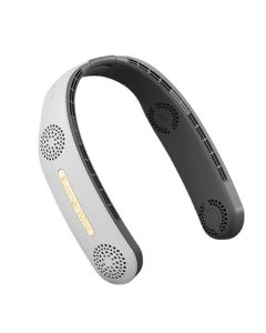 Portable Neck Fan Electric Wireless FAN Rechargeable Mini Ventilador Cooling USB Bladeless Mute Fans for Outdoor Sports Dropship-White