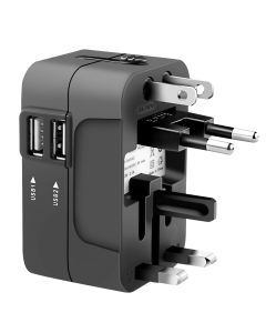 Universal Travel Plug Adapter 2 USB Port World Travel AC Power Charger Adapter AU US UK EU Converter Adapter USB Charger